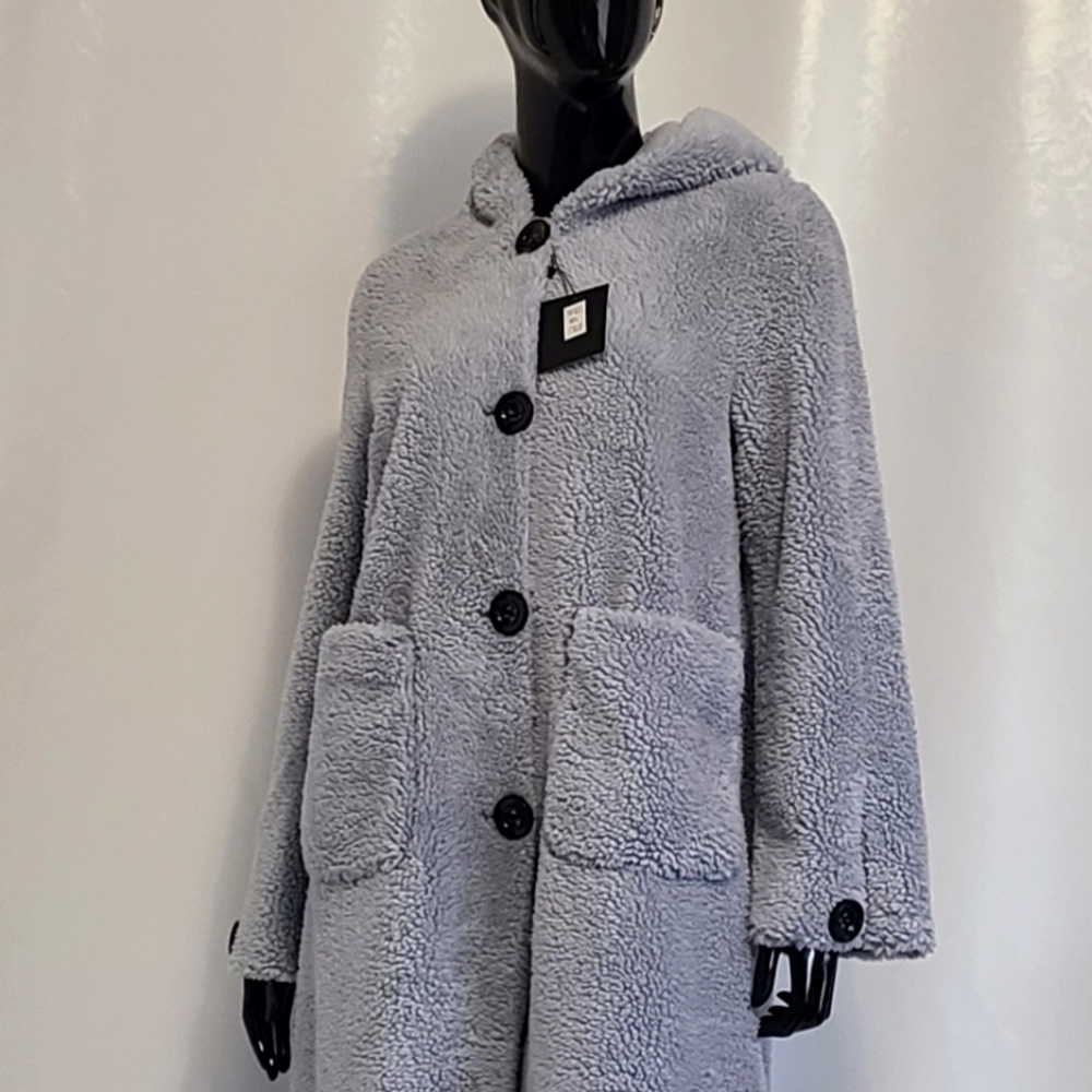 *New* Only Accessories Faux Sherpa Jacket BLUE M/L